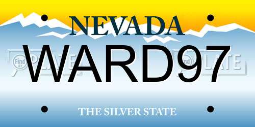 WARD97 Nevada License Plate