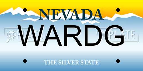 WARDG Nevada License Plate