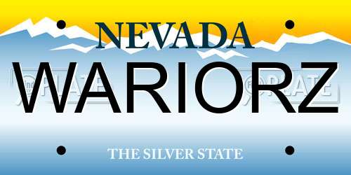 WARIORZ Nevada License Plate
