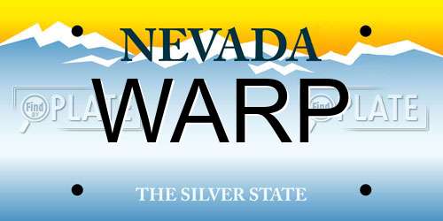 WARP Nevada License Plate