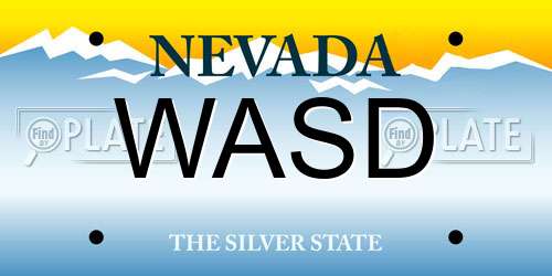WASD Nevada License Plate