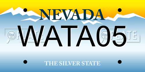 WATA05 Nevada License Plate