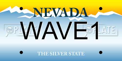 WAVE1 Nevada License Plate