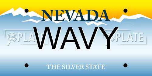 WAVY Nevada License Plate