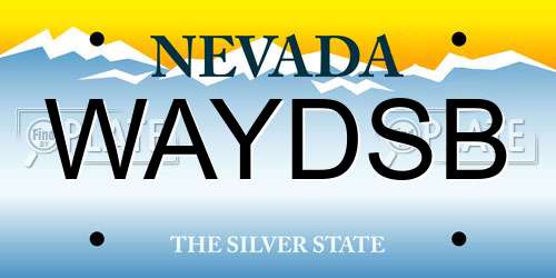 WAYDSB Nevada License Plate