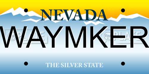 WAYMKER Nevada License Plate