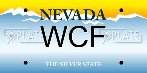 WCF Nevada License Plate