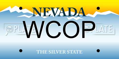 WCOP Nevada License Plate