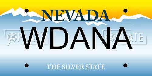 WDANA Nevada License Plate