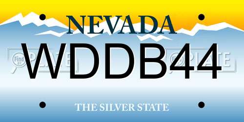 WDDB44 Nevada License Plate