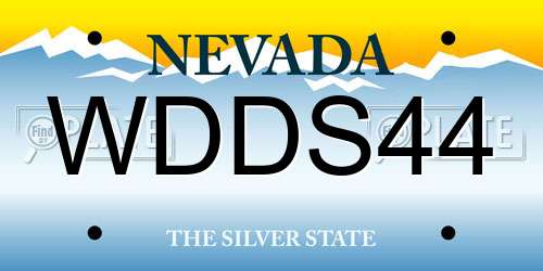 WDDS44 Nevada License Plate