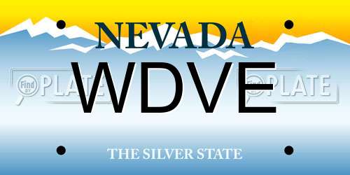 WDVE Nevada License Plate
