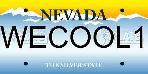 WECOOL1 Nevada License Plate