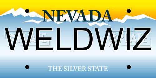 WELDWIZ Nevada License Plate