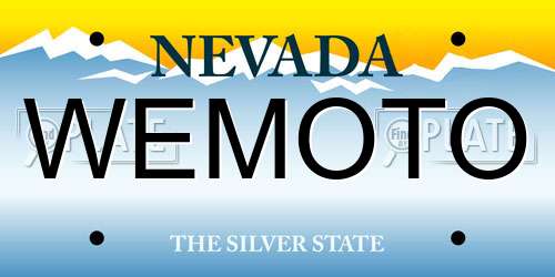 WEMOTO Nevada License Plate
