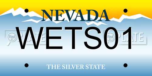 WETS01 Nevada License Plate