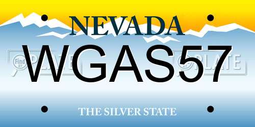 WGAS57 Nevada License Plate