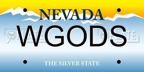 WGODS Nevada License Plate