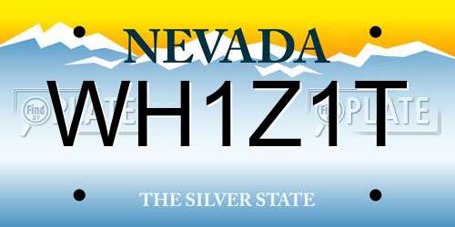 WH1Z1T Nevada License Plate