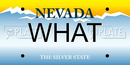 WHAT Nevada License Plate