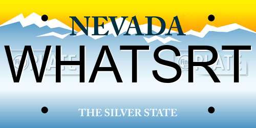 WHATSRT Nevada License Plate