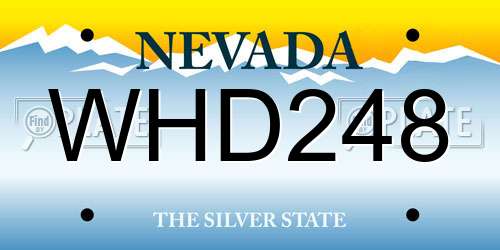 WHD248 Nevada License Plate