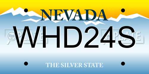 WHD24S Nevada License Plate
