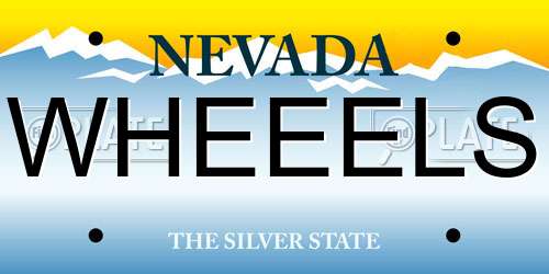 WHEEELS Nevada License Plate