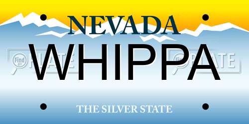 WHIPPA Nevada License Plate