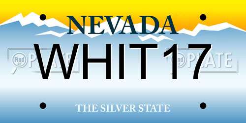 WHIT17 Nevada License Plate