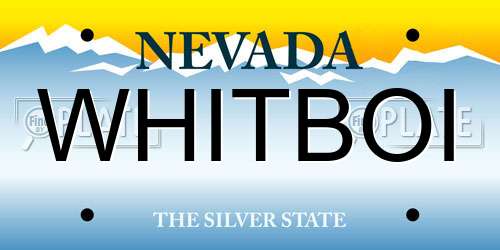 WHITBOI Nevada License Plate