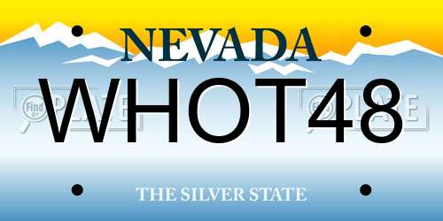 WHOT48 Nevada License Plate