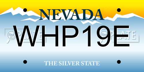 WHP19E Nevada License Plate
