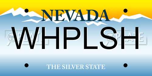 WHPLSH Nevada License Plate