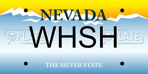 WHSH Nevada License Plate