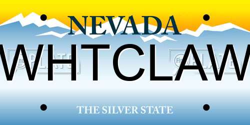 WHTCLAW Nevada License Plate