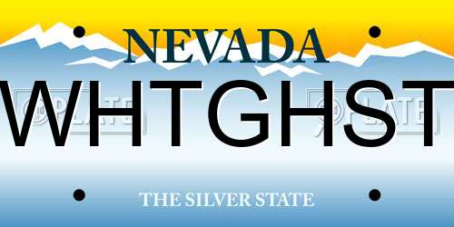 WHTGHST Nevada License Plate