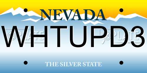 WHTUPD3 Nevada License Plate