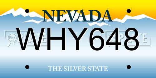 WHY648 Nevada License Plate