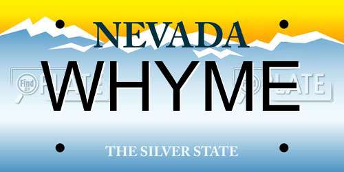 WHYME Nevada License Plate