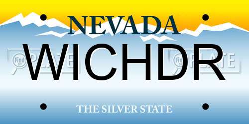 WICHDR Nevada License Plate
