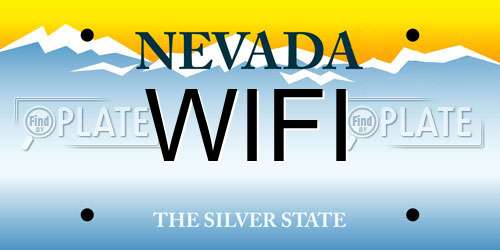 WIFI Nevada License Plate