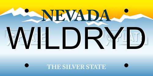 WILDRYD Nevada License Plate