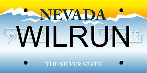 WILRUN Nevada License Plate