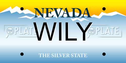 WILY Nevada License Plate
