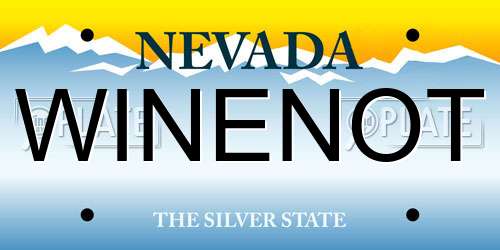 WINENOT Nevada License Plate