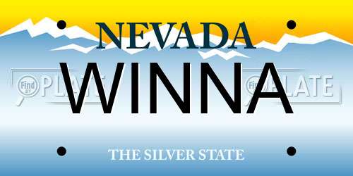 WINNA Nevada License Plate