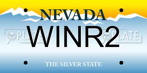WINR2 Nevada License Plate