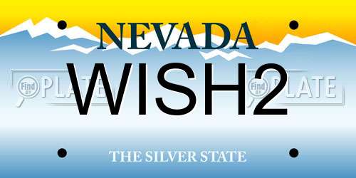 WISH2 Nevada License Plate