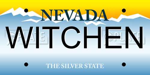 WITCHEN Nevada License Plate